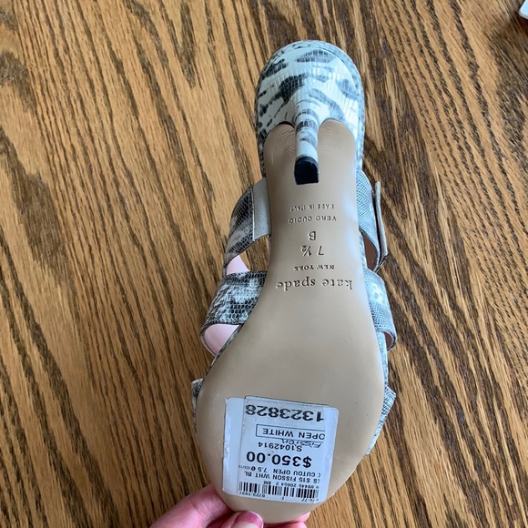 Kate Spade Snakeskin Print Mule Heals - Picture 5 of 7